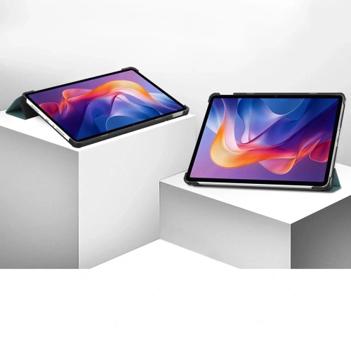 Etui z klapką Bizon Case Tab Croc do Xiaomi Redmi Pad 2 ciemnozielone