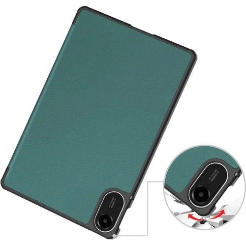 Etui z klapką Bizon Case Tab Croc do Xiaomi Redmi Pad 2 ciemnozielone