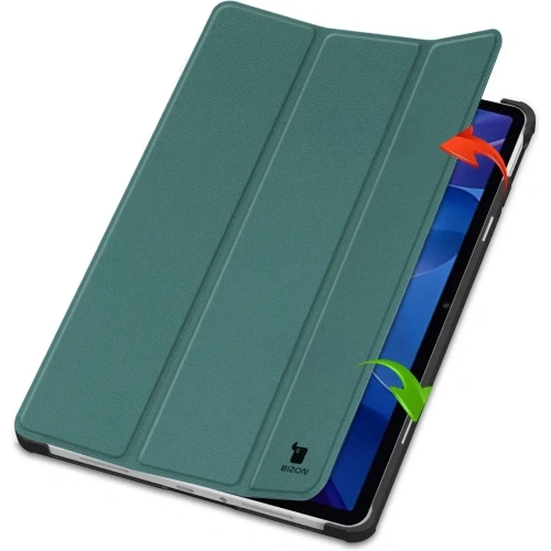 Etui z klapką Bizon Case Tab Croc do Xiaomi Redmi Pad 2 ciemnozielone