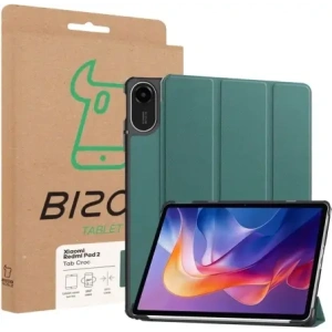 Bizon Case Tab Croc Xiaomi Redmi Pad 2 sötétzöld
