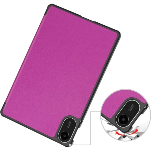 Etui z klapką Bizon Case Tab Croc do Xiaomi Redmi Pad 2 fioletowe