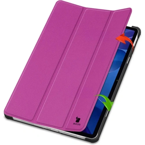 Etui z klapką Bizon Case Tab Croc do Xiaomi Redmi Pad 2 fioletowe