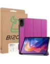 Etui z klapką Bizon Case Tab Croc do Xiaomi Redmi Pad 2 fioletowe