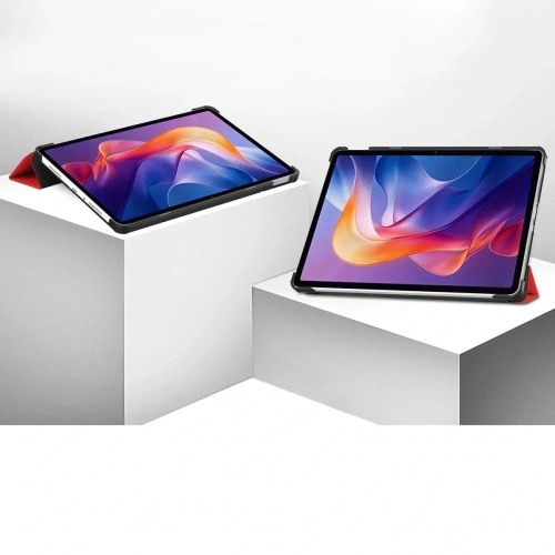 Etui z klapką Bizon Case Tab Croc do Xiaomi Redmi Pad 2 czerwone