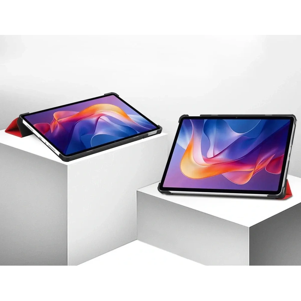 Etui z klapką Bizon Case Tab Croc do Xiaomi Redmi Pad 2 czerwone
