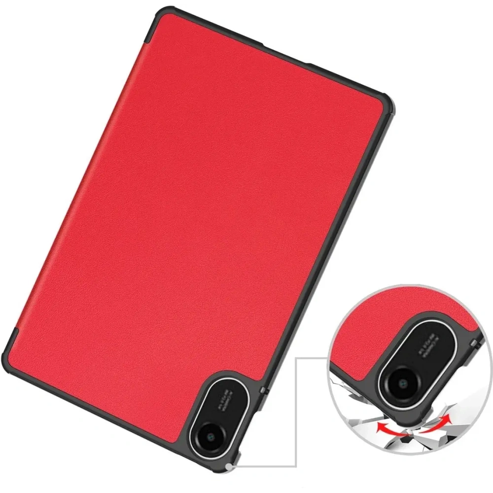 Etui z klapką Bizon Case Tab Croc do Xiaomi Redmi Pad 2 czerwone