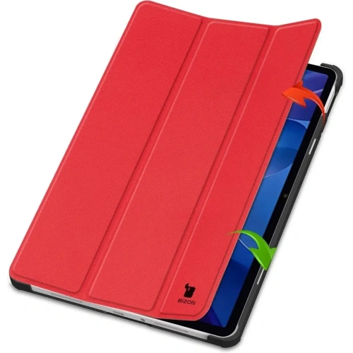 Etui z klapką Bizon Case Tab Croc do Xiaomi Redmi Pad 2 czerwone