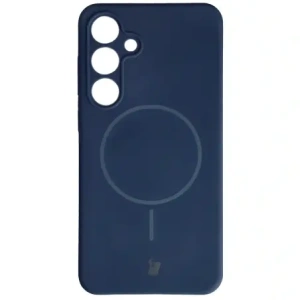Silikonowe etui z pierścieniem magnetycznym Bizon Soft Case Magnetic do Samsung Galaxy S24+ Plus granatowe