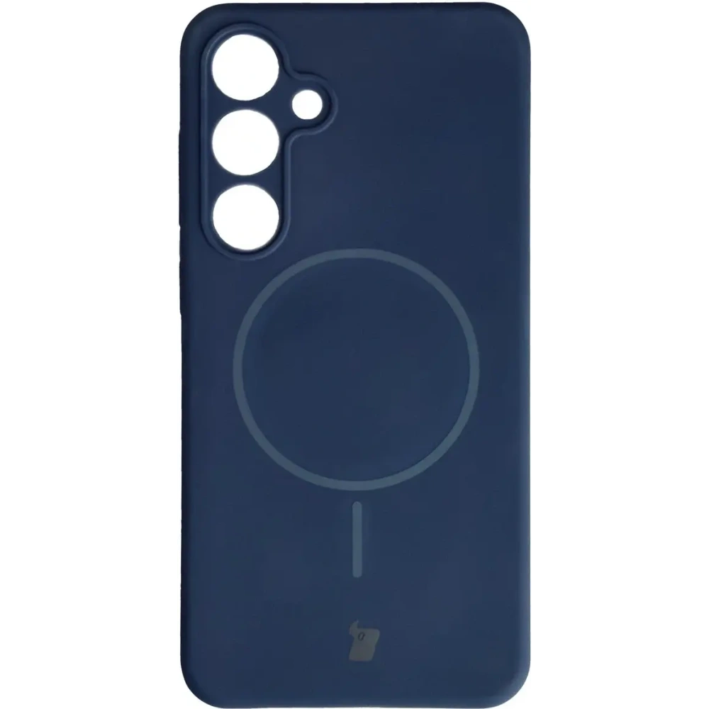 Silikonowe etui z pierścieniem magnetycznym Bizon Soft Case Magnetic do Samsung Galaxy S24+ Plus granatowe