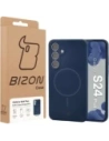 Silikonowe etui z pierścieniem magnetycznym Bizon Soft Case Magnetic do Samsung Galaxy S24+ Plus granatowe