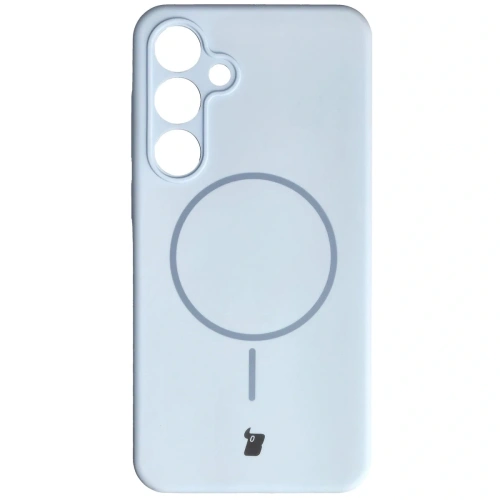 Silikonowe etui z pierścieniem magnetycznym Bizon Soft Case Magnetic do Samsung Galaxy S24+ Plus błękitne