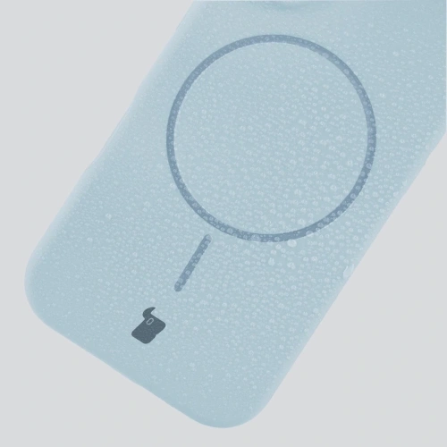 Silikonowe etui z pierścieniem magnetycznym Bizon Soft Case Magnetic do Samsung Galaxy S24+ Plus błękitne