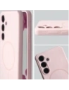 Silikonowe etui z pierścieniem magnetycznym Bizon Soft Case Magnetic do Samsung Galaxy S24+ Plus jasnoróżowe