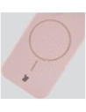 Silikonowe etui z pierścieniem magnetycznym Bizon Soft Case Magnetic do Samsung Galaxy S24+ Plus jasnoróżowe