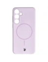 Silikonowe etui z pierścieniem magnetycznym Bizon Soft Case Magnetic do Samsung Galaxy S24+ Plus jasnofioletowe