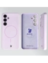 Silikonowe etui z pierścieniem magnetycznym Bizon Soft Case Magnetic do Samsung Galaxy S24+ Plus jasnofioletowe