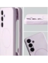 Silikonowe etui z pierścieniem magnetycznym Bizon Soft Case Magnetic do Samsung Galaxy S24+ Plus jasnofioletowe