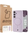 Silikonowe etui z pierścieniem magnetycznym Bizon Soft Case Magnetic do Samsung Galaxy S24+ Plus jasnofioletowe