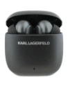 Karl Lagerfeld Bezdrátová sluchátka do uší s kovovým potiskem loga TWS ANC/ENC Bluetooth 5.4 (černá)