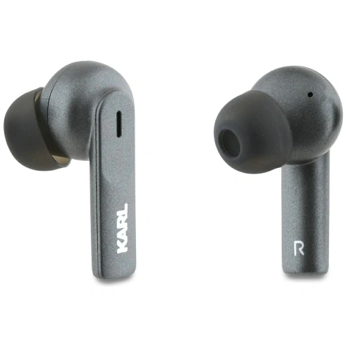 Bezprzewodowe słuchawki dokanałowe Karl Lagerfeld Metal Printed Logo TWS ANC/ENC Bluetooth 5.4 (czarne)