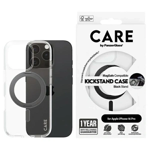 Etui CARE by PanzerGlass Feature Kickstand Case MagSafe Apple iPhone 16 Pro przezroczyste