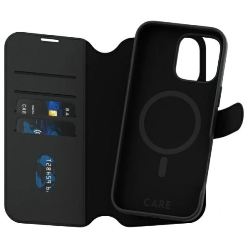 Etui z klapką CARE by PanzerGlass Feature Tango 2in1 Wallet MagSafe Apple iPhone 16 Pro Max czarny