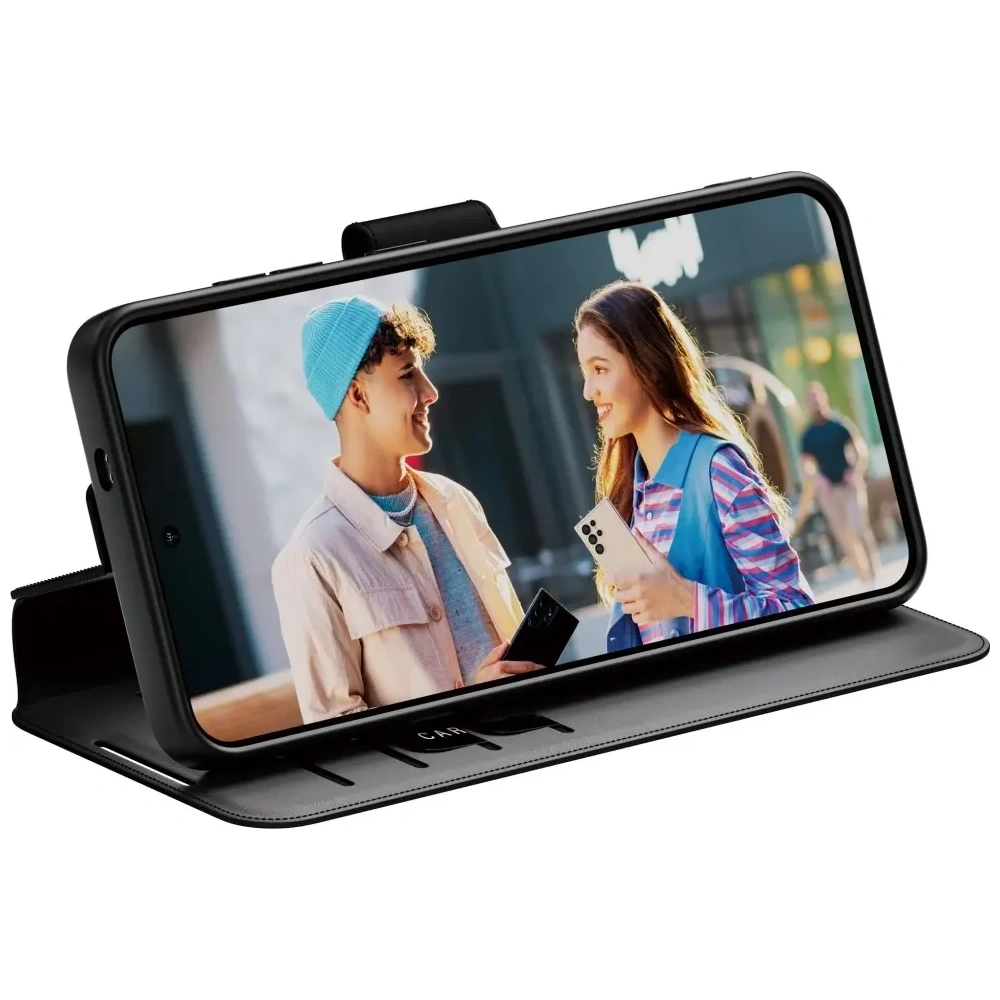 Etui z klapką CARE by PanzerGlass Feature Wallet Kickstand do Samsung Galaxy S25 czarny