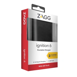 Hurtownia GSM - Zagg Ignition - przenośna bateria (6000 mAh) z funkcją latarki - ZAG029 - {ean13} - Hurt