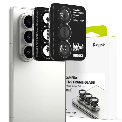 Nakładka Ringke Camera Frame Protector Samsung Galaxy Z Fold 7 Black [2 PACK]
