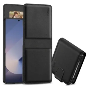 Etui z klapką Tech-Protect Wallet Samsung Galaxy Z Flip 7 Black