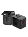 Tech-Protect TA200 Utazási Adapter EU / UK / US / AU 2xUSB-A, 2xUSB-C Fekete