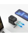 Tech-Protect TA200 Utazási Adapter EU / UK / US / AU 2xUSB-A, 2xUSB-C Fekete