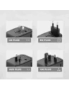 Tech-Protect TA200 Utazási Adapter EU / UK / US / AU 2xUSB-A, 2xUSB-C Fekete