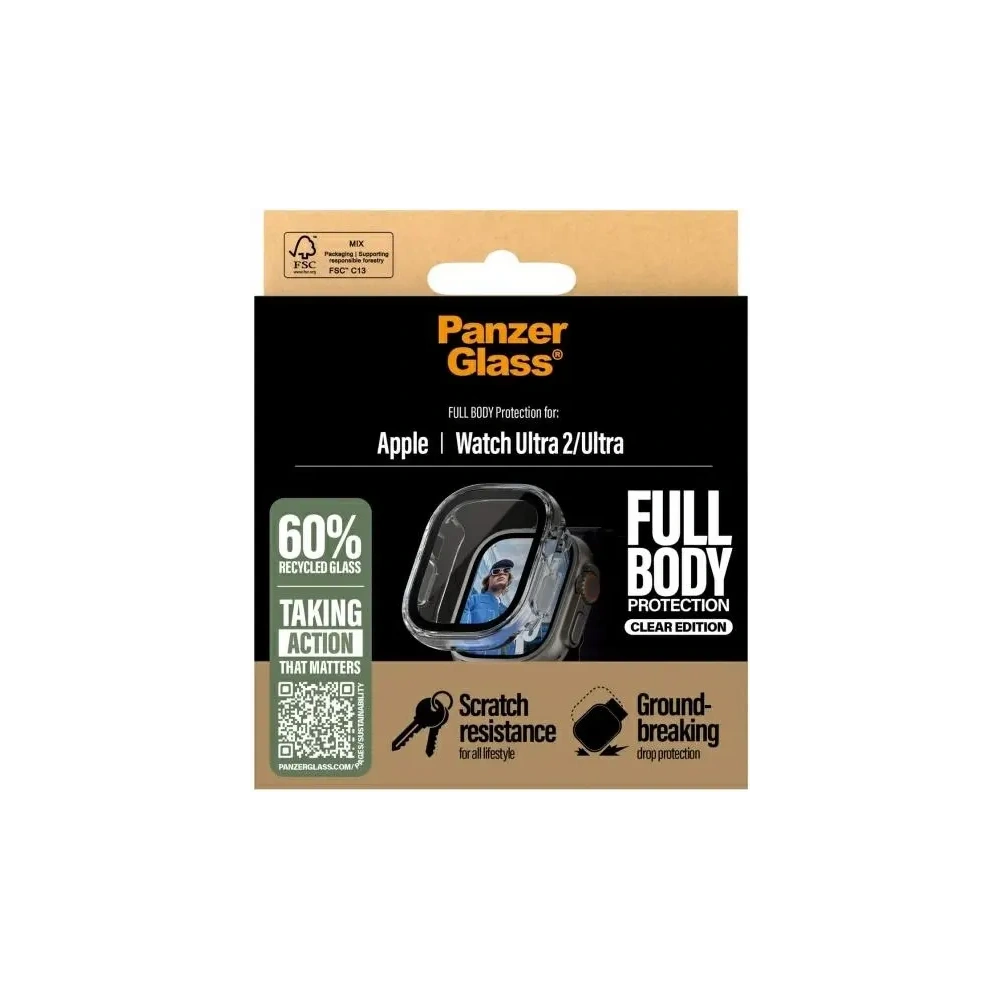 PanzerGlass Snappie Full Body Apple Watch Ultra 2 clear