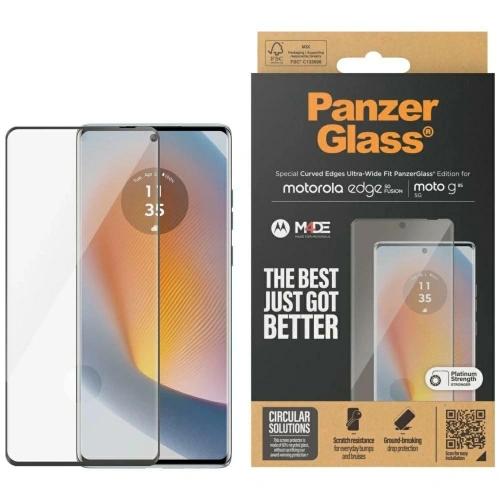 Szkło hartowane PanzerGlass Ultra-Wide Fit do Motorola Edge 50 Fusion / Moto G85
