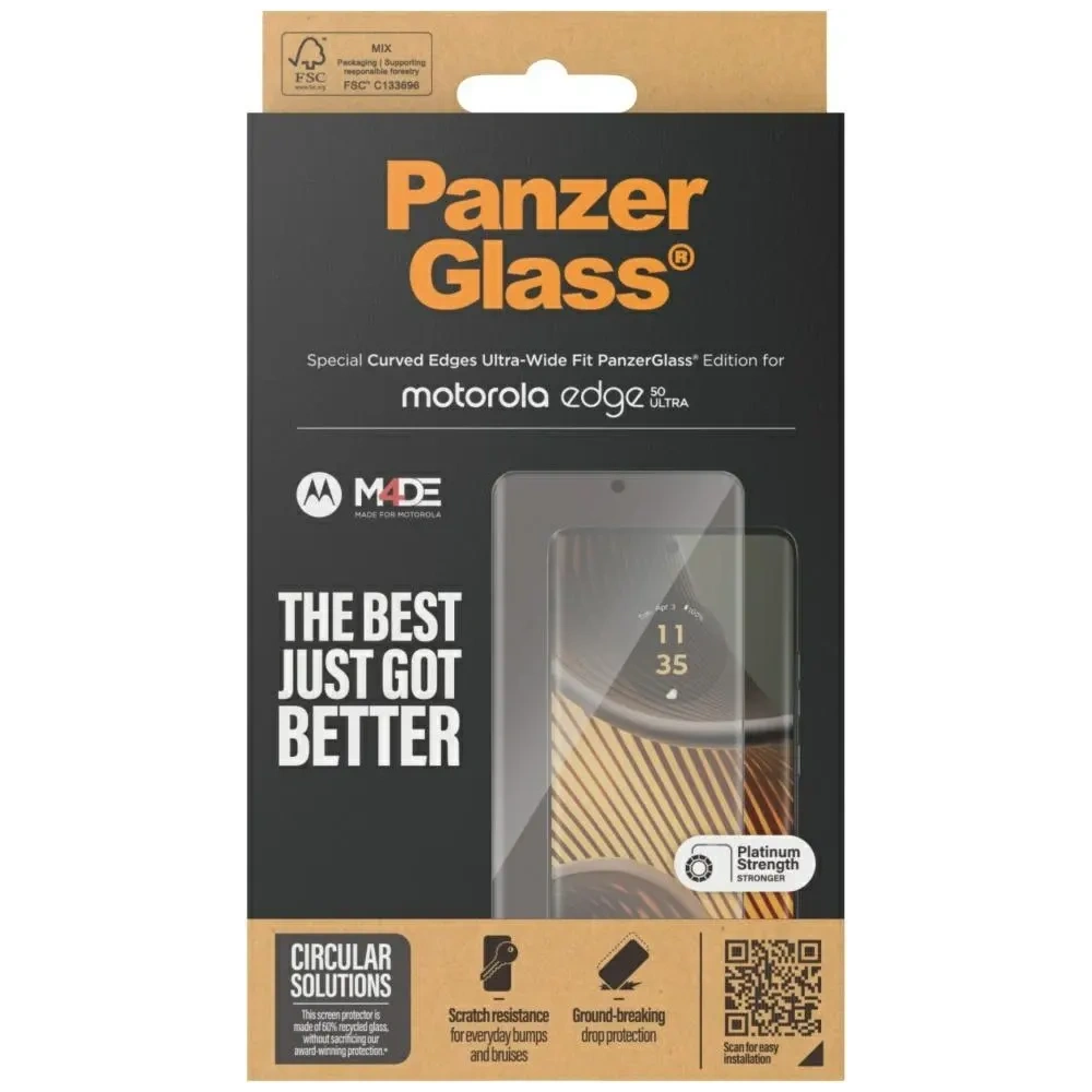 Szkło hartowane PanzerGlass Ultra-Wide Fit do Motorola Edge 50 Ultra
