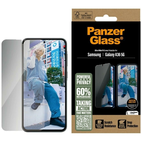 Szkło prywatyzujące PanzerGlass Ultra-Wide Fit Privacy do Samsung Galaxy A36 5G