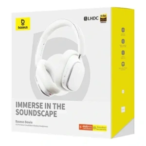 Bezprzewodowe słuchawki nauszne Baseus Bowie H1 PRO Bluetooth 5.3 (białe)