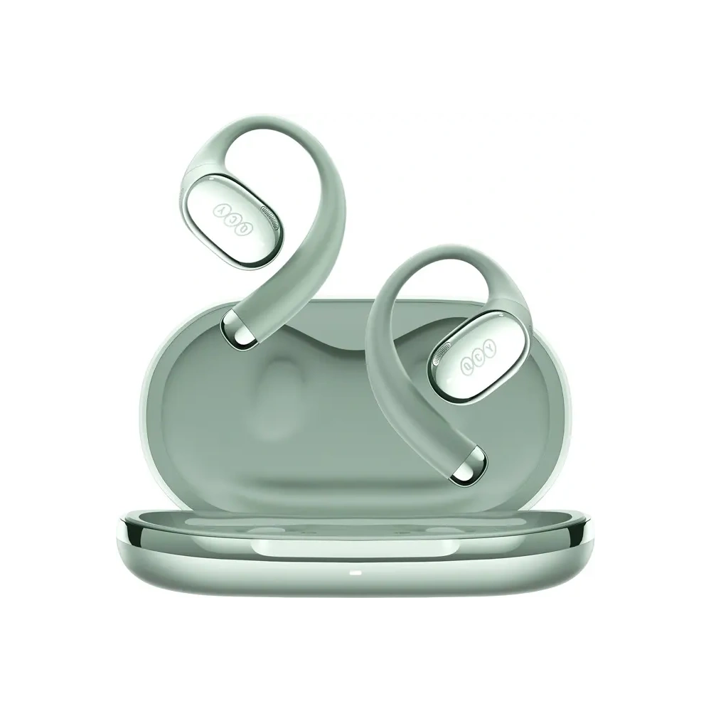 Căști Bluetooth 6.0 fără fir QCY Crossky R70 cu clips (verde)