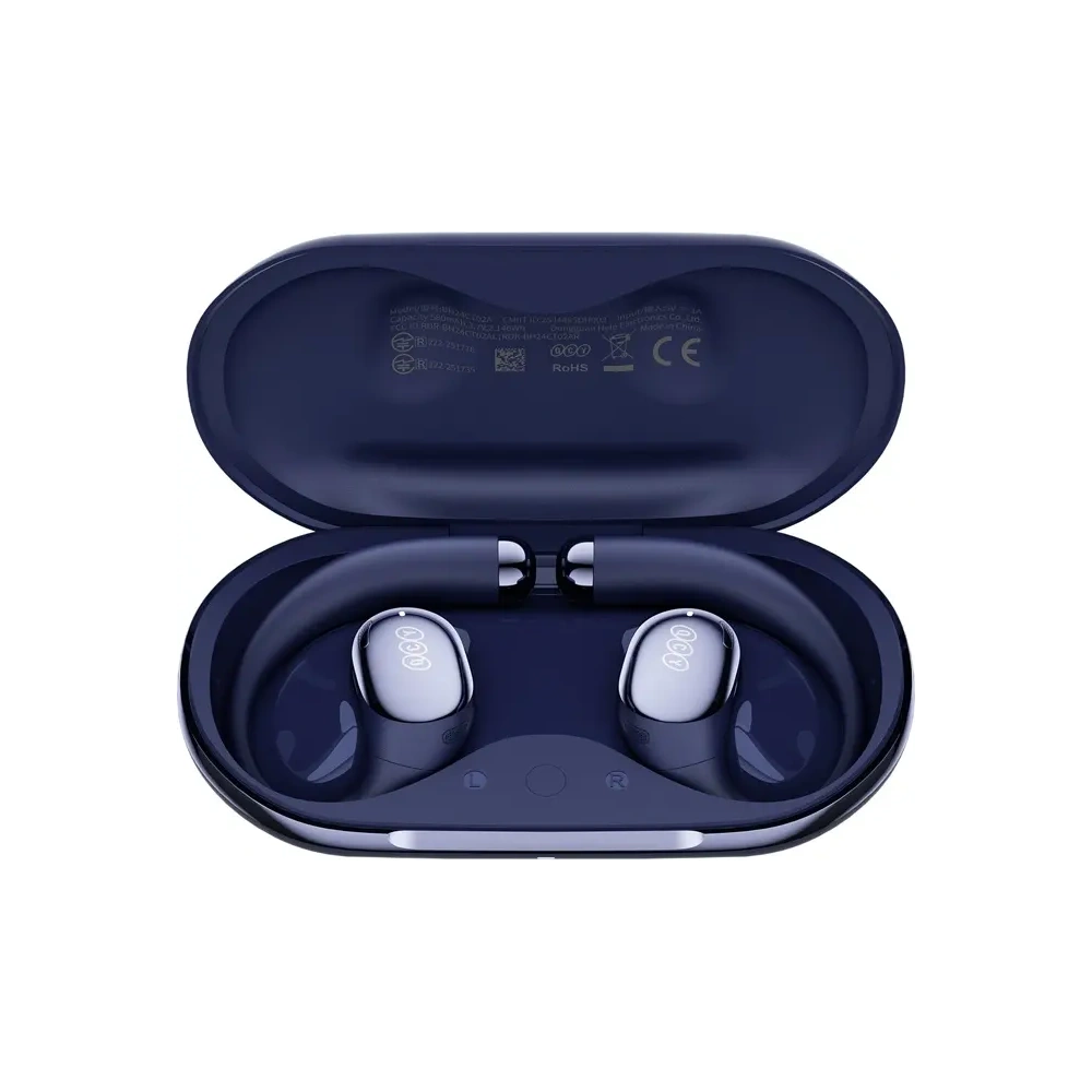 QCY Crossky R70 Bluetooth 6.0 Bezdrátová klipsová sluchátka (modrá)