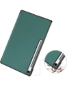 Etui z klapką Bizon Case Tab Croc do Samsung Galaxy Tab S10 FE+ Plus ciemnozielone