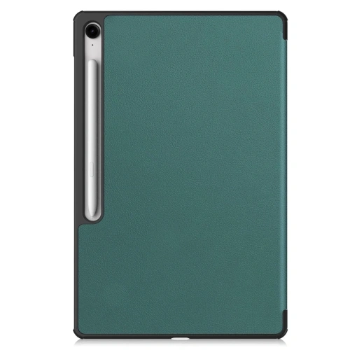Etui z klapką Bizon Case Tab Croc do Samsung Galaxy Tab S10 FE+ Plus ciemnozielone
