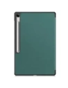 Etui z klapką Bizon Case Tab Croc do Samsung Galaxy Tab S10 FE+ Plus ciemnozielone