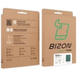 Etui z klapką Bizon Case Tab Croc do Samsung Galaxy Tab S10 FE+ Plus ciemnozielone
