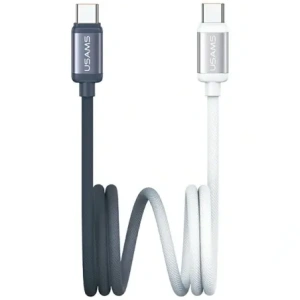 USAMS Bicolor Series SJ756 PD 60W cablu USB-C / USB-C 1.2m negru-alb