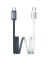 USAMS Bicolor Series SJ756 PD 60W cablu USB-C / USB-C 1.2m negru-alb