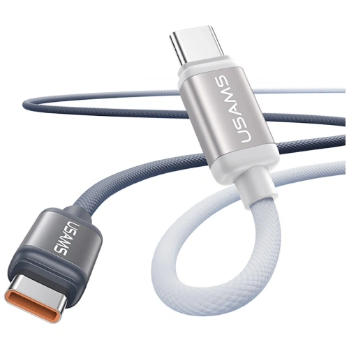 Kabel USB-C / USB-C USAMS Bicolor Series SJ756 PD 60W 1.2m czarno biały