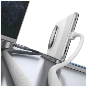 USAMS Bicolor Series SJ756 PD 60W cablu USB-C / USB-C 1.2m negru-alb