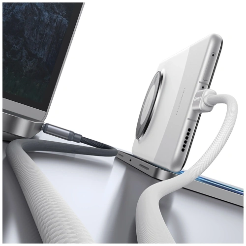 Kabel USB-C / USB-C USAMS Bicolor Series SJ756 PD 60W 1.2m czarno biały