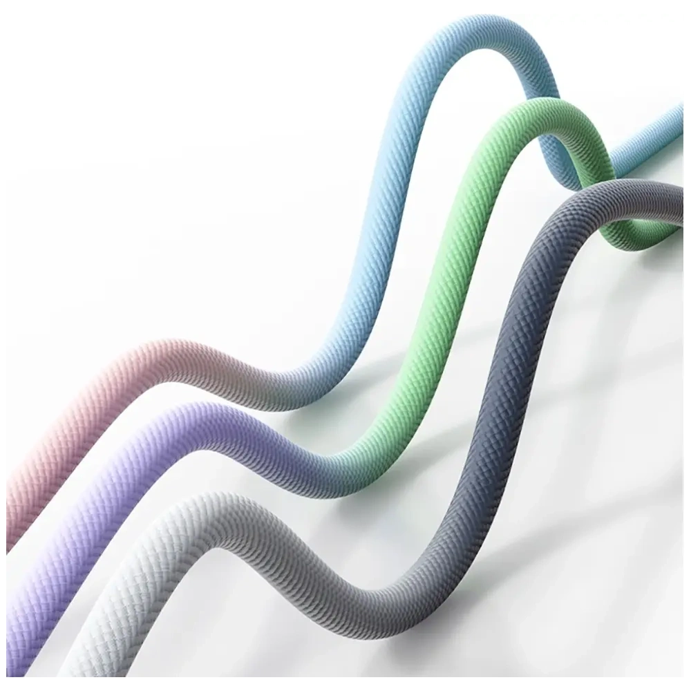 USAMS Bicolor Sorozat SJ756 PD 60W USB-C / USB-C kábel 1.2m fekete-fehér